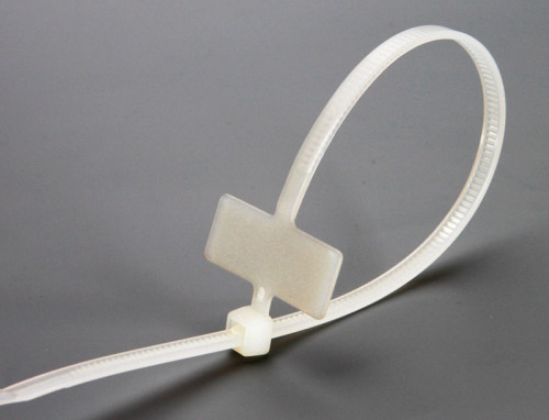 Хомут нейлоновый Eletec с площадкой под маркер 100х2,5 бесцветный (100 шт)