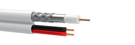 Кабель комбинированный Eletec RG59 ССА+2x0.75, плоский, 200 м