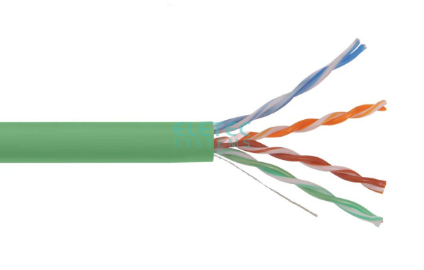 Кабель Eletec UTP 5E 4x2xAWG24, зеленый, 305м, медь