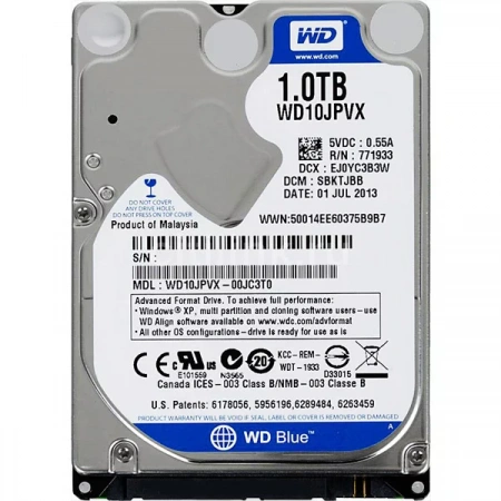 Жесткий диск HDD 1 Tb (2,5") в виброзащищенном корпусе