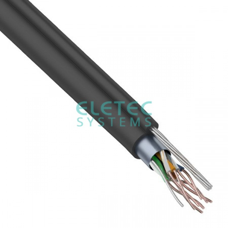 Кабель Eletec FTP 5E 4x2xAWG24 наружный с тросом (многопроволочный 7х0,4), 305 м, медь