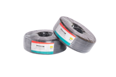 Кабель Eletec РК75-4-11 АИ 75 Ом, черный, Outdoor, 100 м