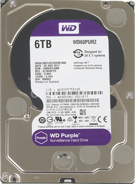 Жесткий диск WD Purple WD60PURZ