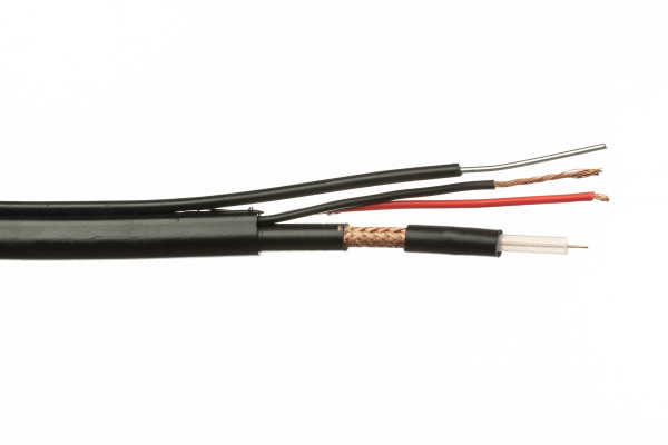 Кабель комбинированный Eletec КВК-П-2Э 2x0.75, плоский, (outdoor), с тросом, 200 м Кабель комбинированный Eletec КВК-П-2Э 2x0.75, плоский, (outdoor), с тросом, 200 м