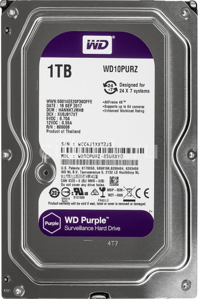 Жесткий диск WD Purple WD10PURZ