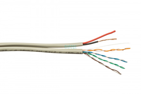 Кабель комб. UTP 5E 4x2x0.5 + 2x0.75, 200 м